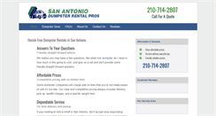 Desktop Screenshot of dumpsterrentalsanantoniotx.org